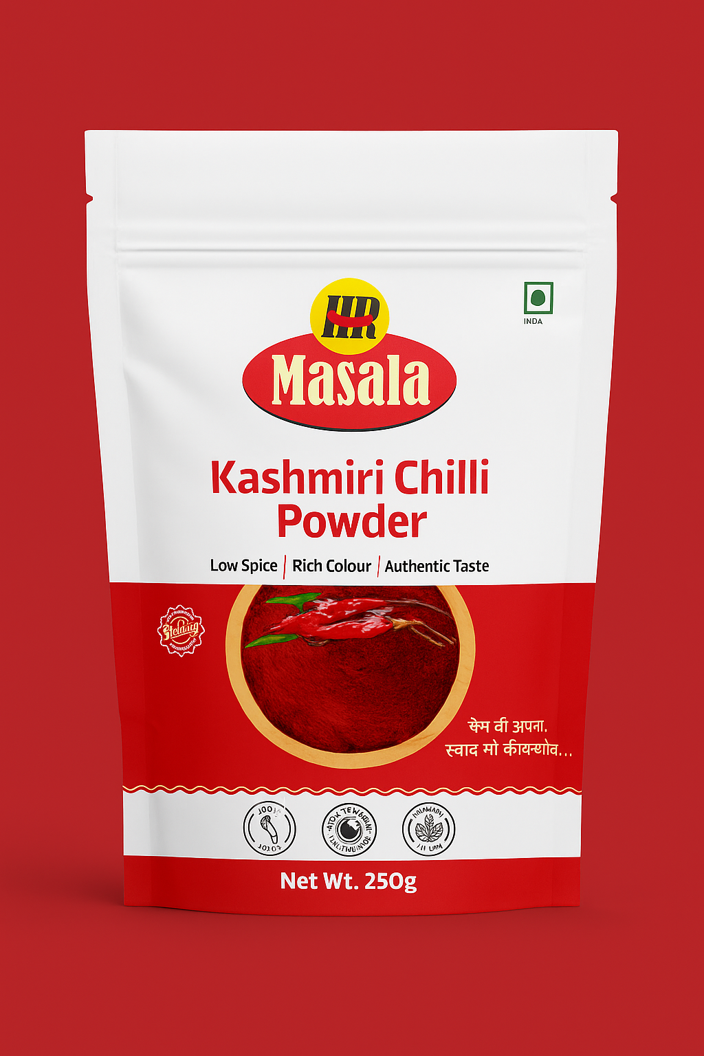 HR MASALA Red Chili Powder – Spicy & Bold, 100% Pure, No Added Color